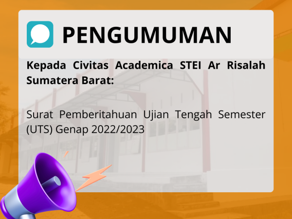 Surat Pemberitahuan Ujian Tengah Semester (UTS) Genap 2022/2023