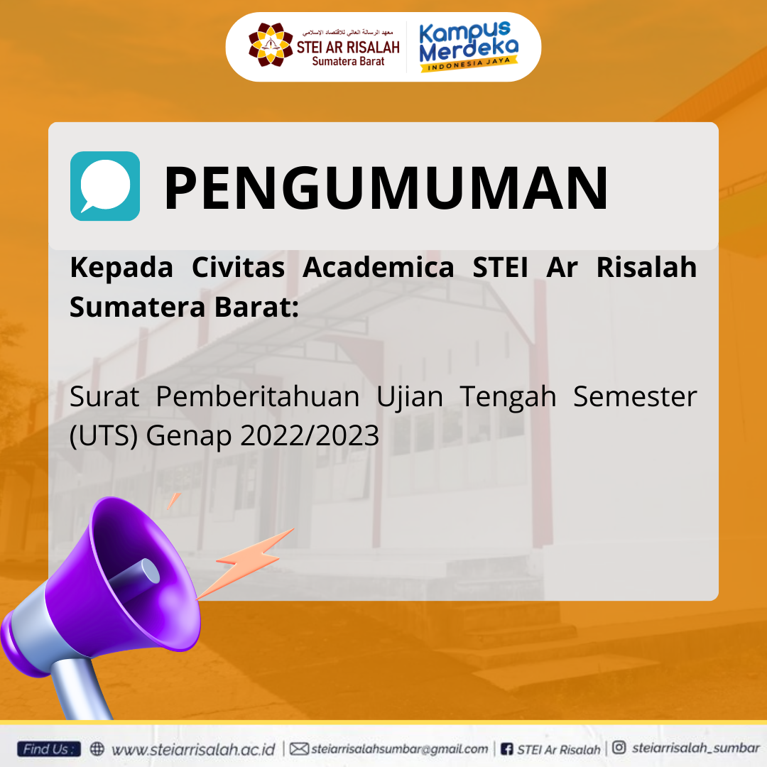 Surat Pemberitahuan Ujian Tengah Semester (UTS) Genap 2022/2023